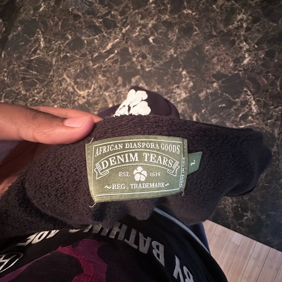 Denim Tears Cotton Wreath Black hoodie - Picture 9 of 9